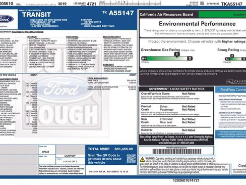 New 2026 Ford Transit 350 148 High Roof Extended DRW w/ Load Area Protection Package RWD image 33