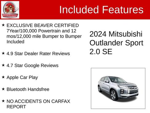 Used 2024 Mitsubishi Outlander Sport SE image 4