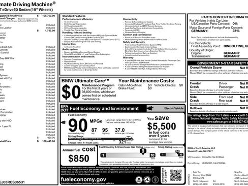 Used 2024 BMW i7 eDrive50 w/ Premium Package image 69