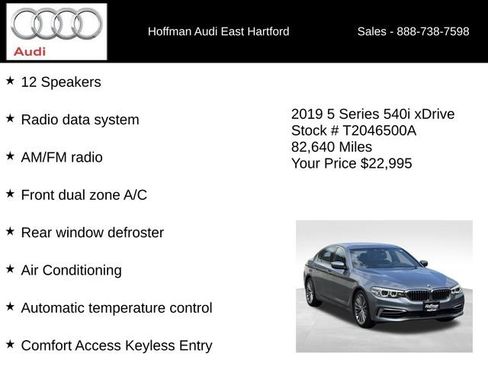 Used 2019 BMW 540i xDrive w/ Premium Package AWD/4WD image 24
