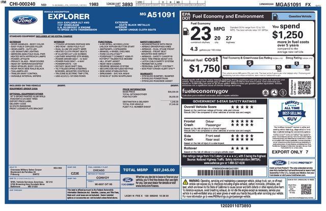 Used 2021 Ford Explorer XLT AWD/4WD image 9