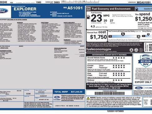 Used 2021 Ford Explorer XLT AWD/4WD image 9