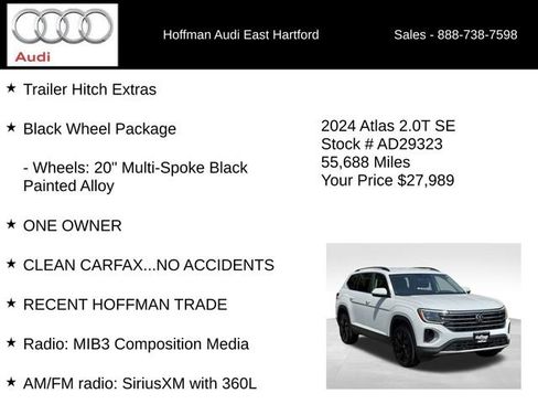 Used 2024 Volkswagen Atlas SE w/ Black Wheel Package AWD/4WD image 6