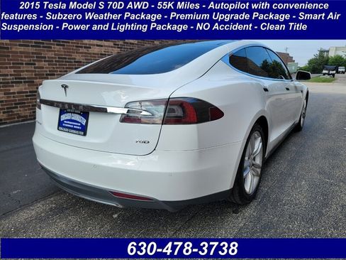 Used 2015 Tesla Model S 70D AWD/4WD image 2