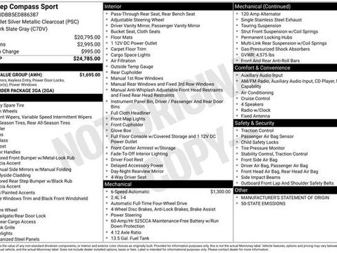Used 2014 Jeep Compass Sport w/ Power Value Group image 21