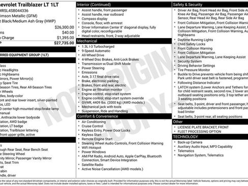 Used 2025 Chevrolet TrailBlazer LT AWD/4WD image 2