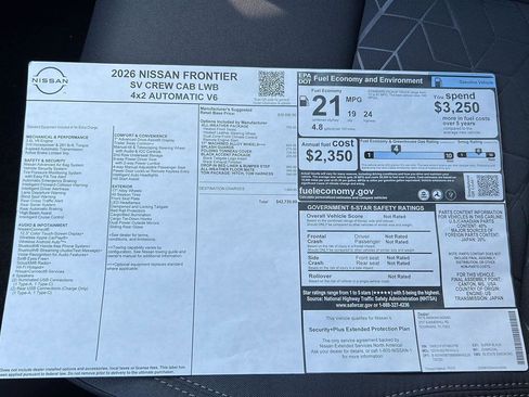 New 2026 Nissan Frontier SV w/ All-Weather Content Package image 29