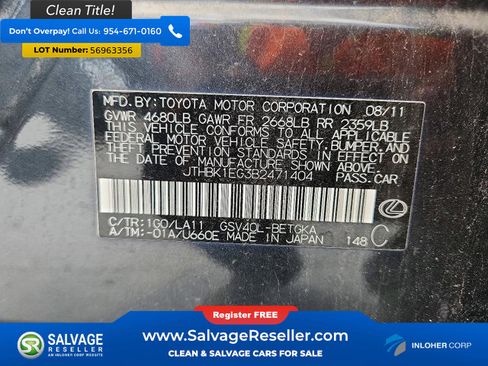 Used 2011 Lexus ES 350 FWD image 16