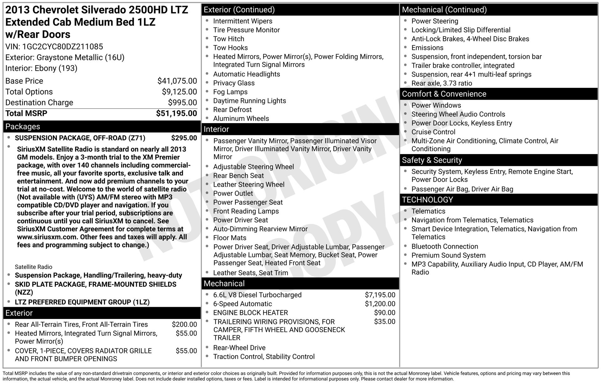 Used 2013 Chevrolet Silverado 2500 LTZ w/ Suspension Package, Off-Road RWD image 3