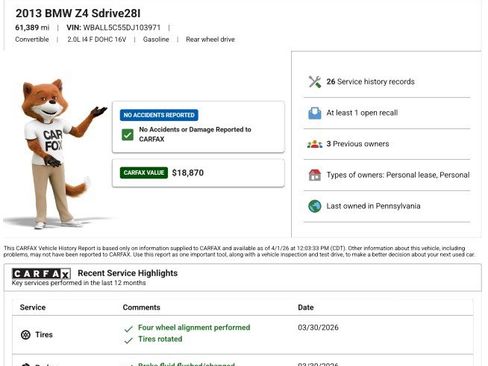 Used 2013 BMW Z4 sDrive28i w/ M Sport Pkg image 5