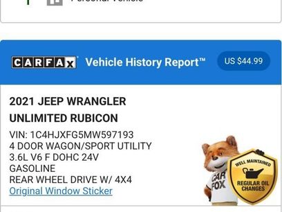 Used 2021 Jeep Wrangler Unlimited Rubicon