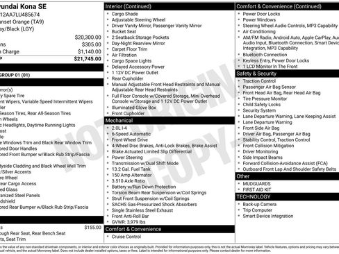 Used 2020 Hyundai Kona SE FWD image 9