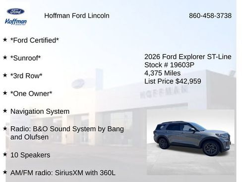 Certified 2026 Ford Explorer ST-Line w/ ST-Line Street Pack AWD/4WD image 18