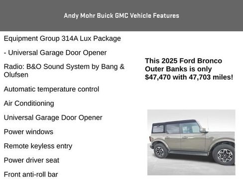 Used 2025 Ford Bronco Outer Banks AWD/4WD image 8