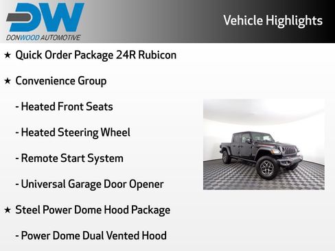 New 2026 Jeep Gladiator Rubicon w/ Steel Power Dome Hood Package AWD/4WD image 3