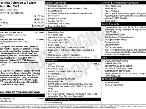 Used 2021 Chevrolet Colorado W/T w/ Custom Special Edition RWD image 10
