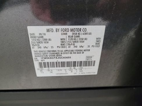 Used 2018 Ford Explorer Sport w/ Equipment Group 401A AWD/4WD image 33