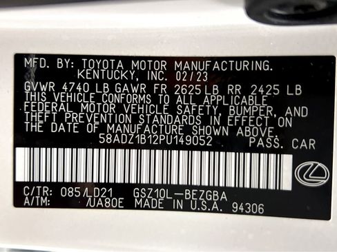 Certified 2023 Lexus ES 350 w/ Premium Package FWD image 27