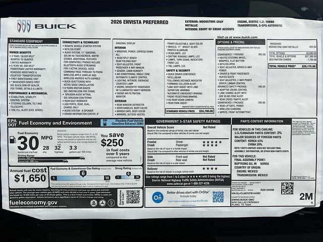 New 2026 Buick Envista Preferred w/ Convenience I Package FWD image 21