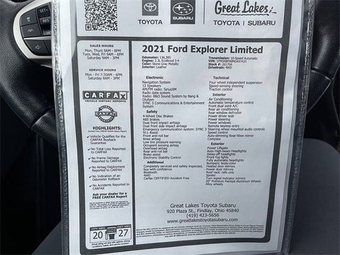 Used 2021 Ford Explorer Limited w/ Class III Trailer Tow Package image 27