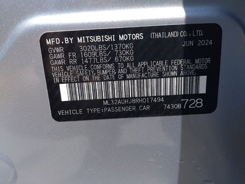 Used 2024 Mitsubishi Mirage ES FWD image 33