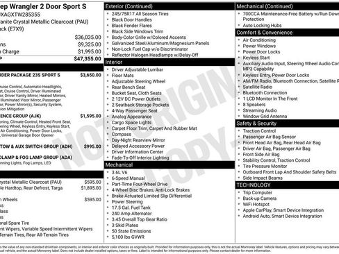 New 2026 Jeep Wrangler Sport AWD/4WD image 2