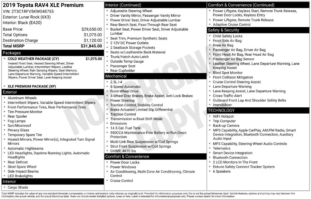 Used 2019 Toyota RAV4 XLE Premium w/ Cold Weather Package FWD image 4