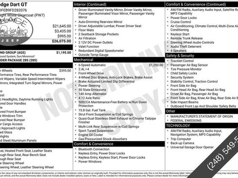 Used 2015 Dodge Dart GT w/ Sun/Sound Group FWD image 2