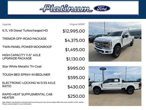 Used 2024 Ford F250 Platinum w/ Tremor Off-Road Package AWD/4WD image 11