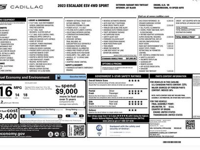 Used 2023 Cadillac Escalade ESV Sport w/ Touring Package