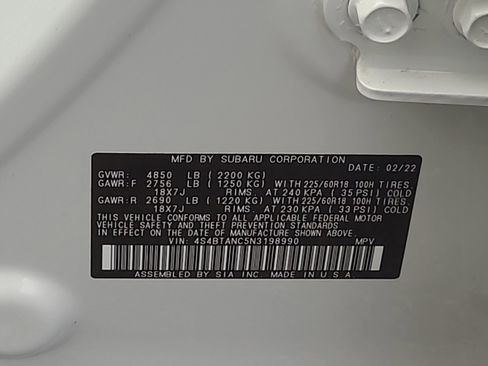 Used 2022 Subaru Outback Limited image 33