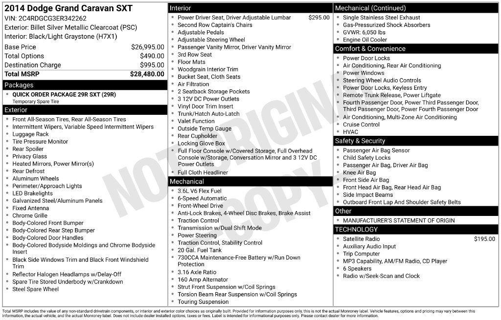 Used 2014 Dodge Grand Caravan SXT FWD image 2