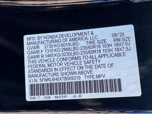 Certified 2026 Honda Odyssey EX-L image 26