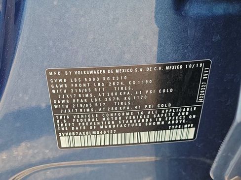 Used 2020 Volkswagen Tiguan S AWD/4WD image 34