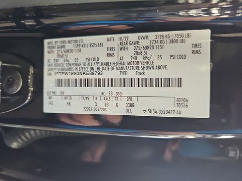 Certified 2022 Ford F150 Lariat w/ Equipment Group 502A High image 35