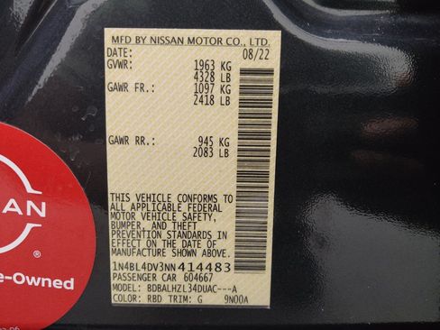 Used 2022 Nissan Altima 2.5 SV w/ SV Premium Package FWD image 33