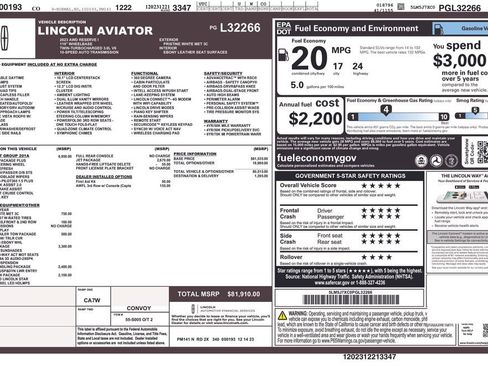Certified 2023 Lincoln Aviator Reserve w/ Equipment Group 201A AWD/4WD image 37