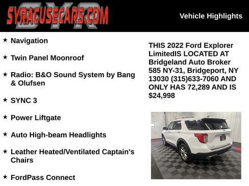Used 2022 Ford Explorer Limited AWD/4WD image 5
