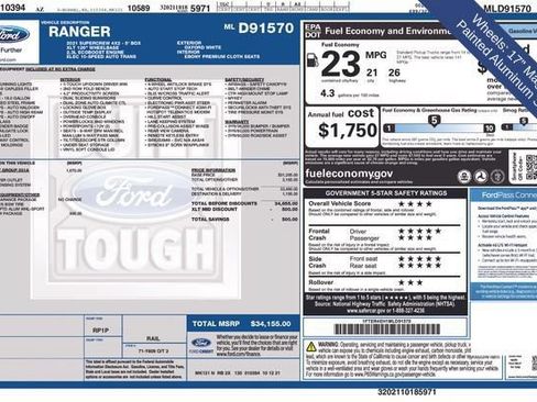 Used 2021 Ford Ranger XLT w/ Equipment Group 301A Mid RWD image 20