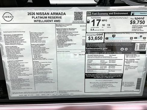 New 2026 Nissan Armada Platinum Reserve AWD/4WD image 44