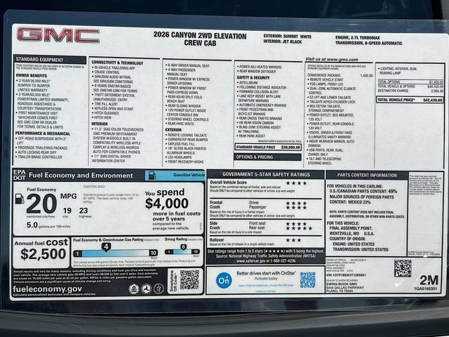New 2026 GMC Canyon Elevation w/ Convenience Package RWD image 21