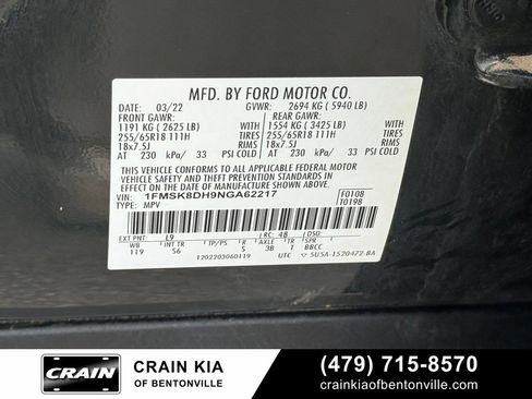 Used 2022 Ford Explorer XLT w/ Equipment Group 202A AWD/4WD image 35