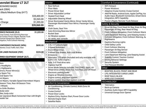 Used 2024 Chevrolet Blazer LT w/ Convenience Package FWD image 9