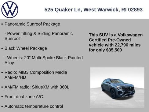 Used 2024 Volkswagen Atlas Cross Sport SE w/ Panoramic Sunroof Package AWD/4WD image 7