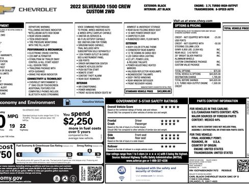 Used 2022 Chevrolet Silverado 1500 Custom image 4