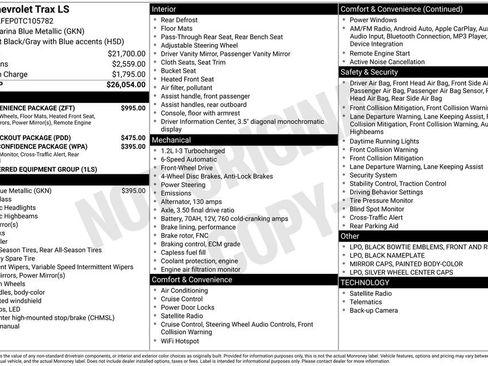 New 2026 Chevrolet Trax LS w/ LS Convenience Package image 4