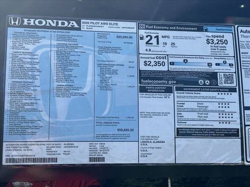New 2026 Honda Pilot Elite image 21