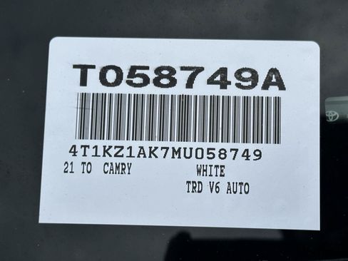 Certified 2021 Toyota Camry TRD FWD image 33