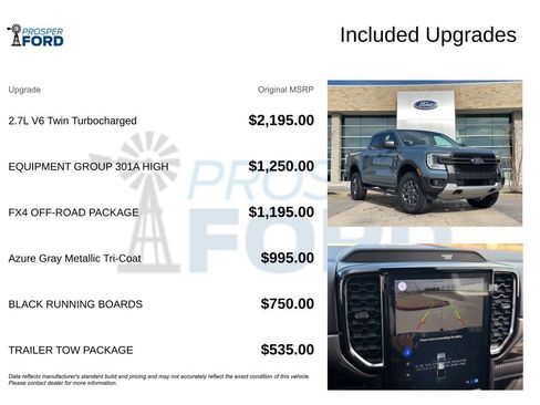 New 2025 Ford Ranger XLT w/ Equipment Group 301A High image 32