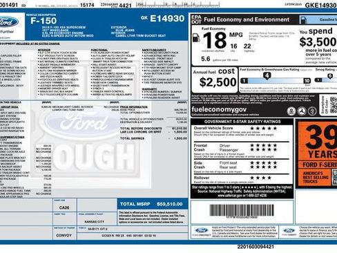 Used 2016 Ford F150 Lariat w/ Equipment Group 502A Luxury image 42